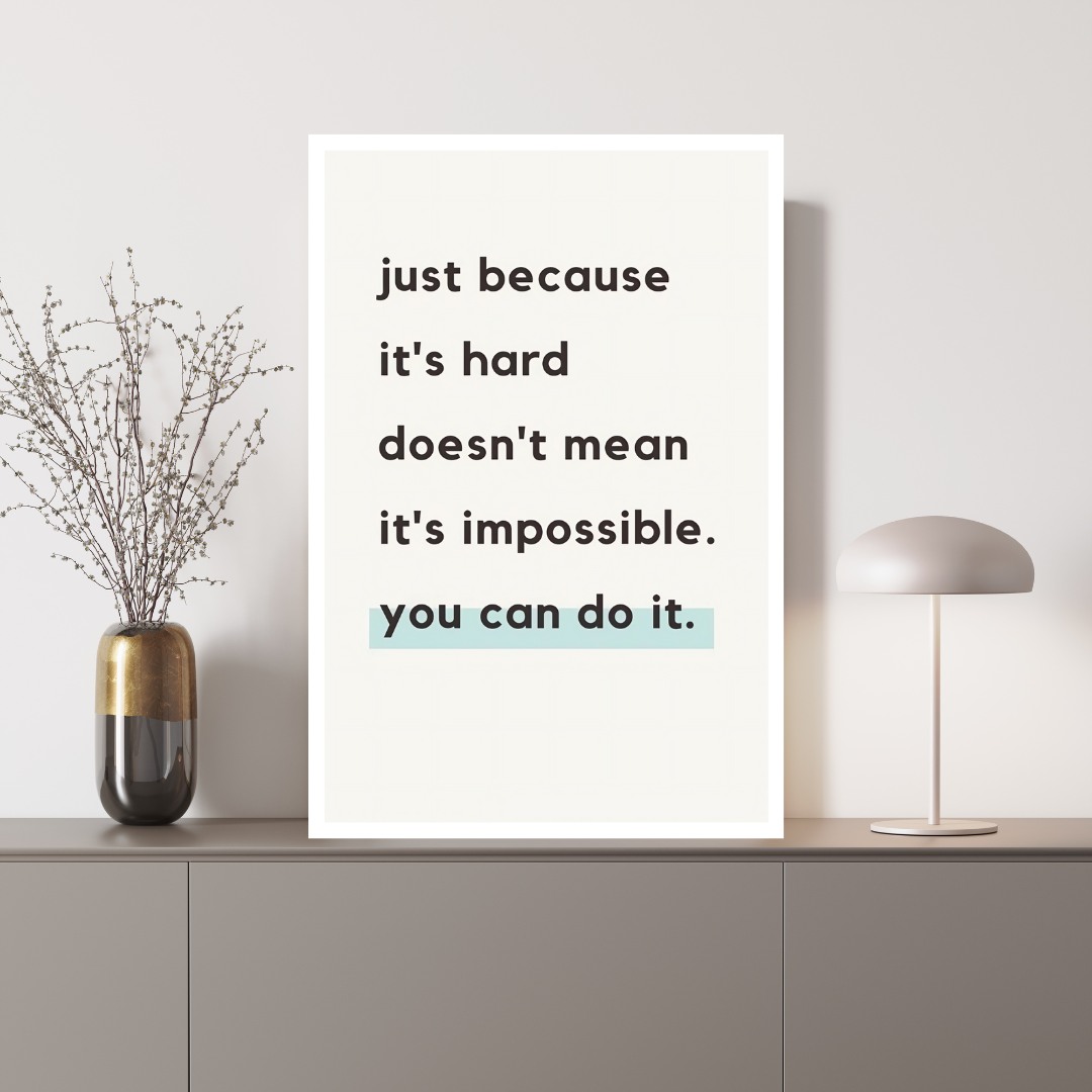 Its not impossible Canvas Painting - Genie Art