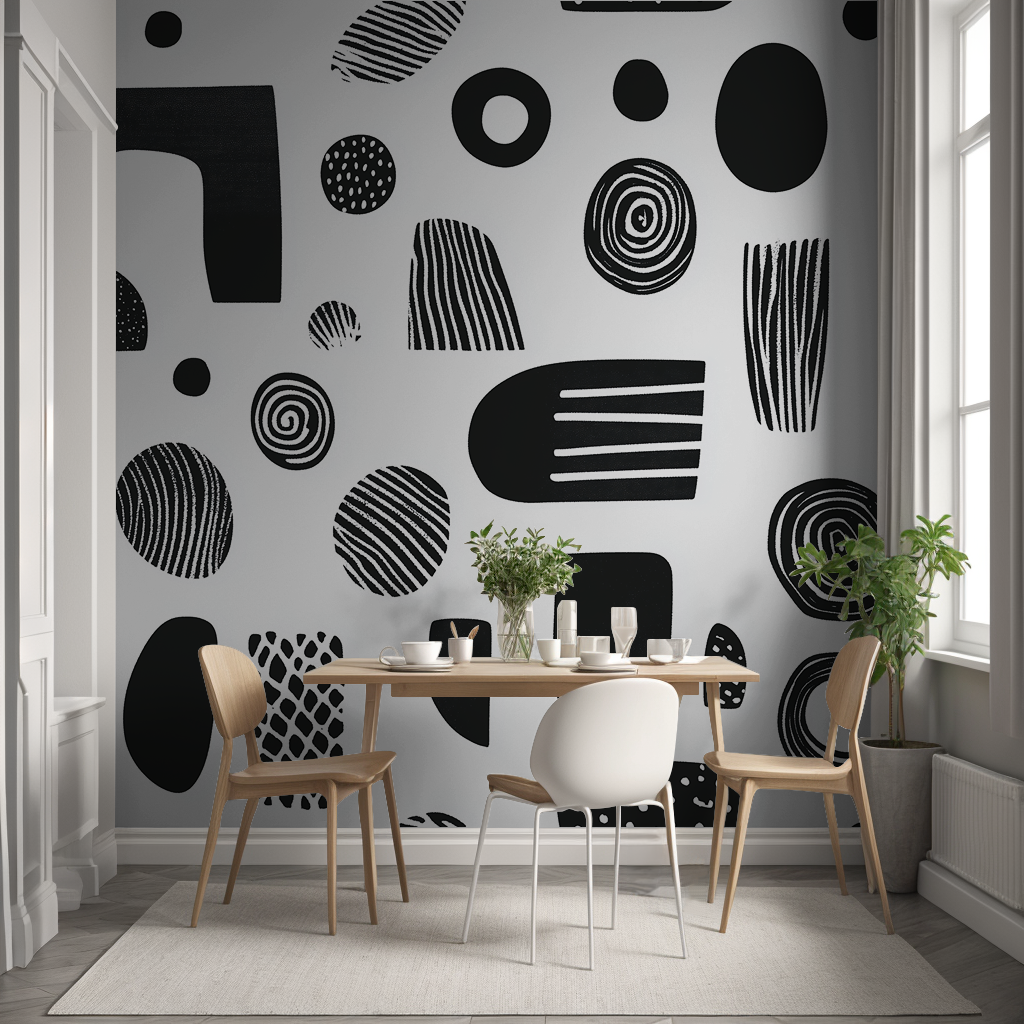 Scribble Shapes Wallpaper