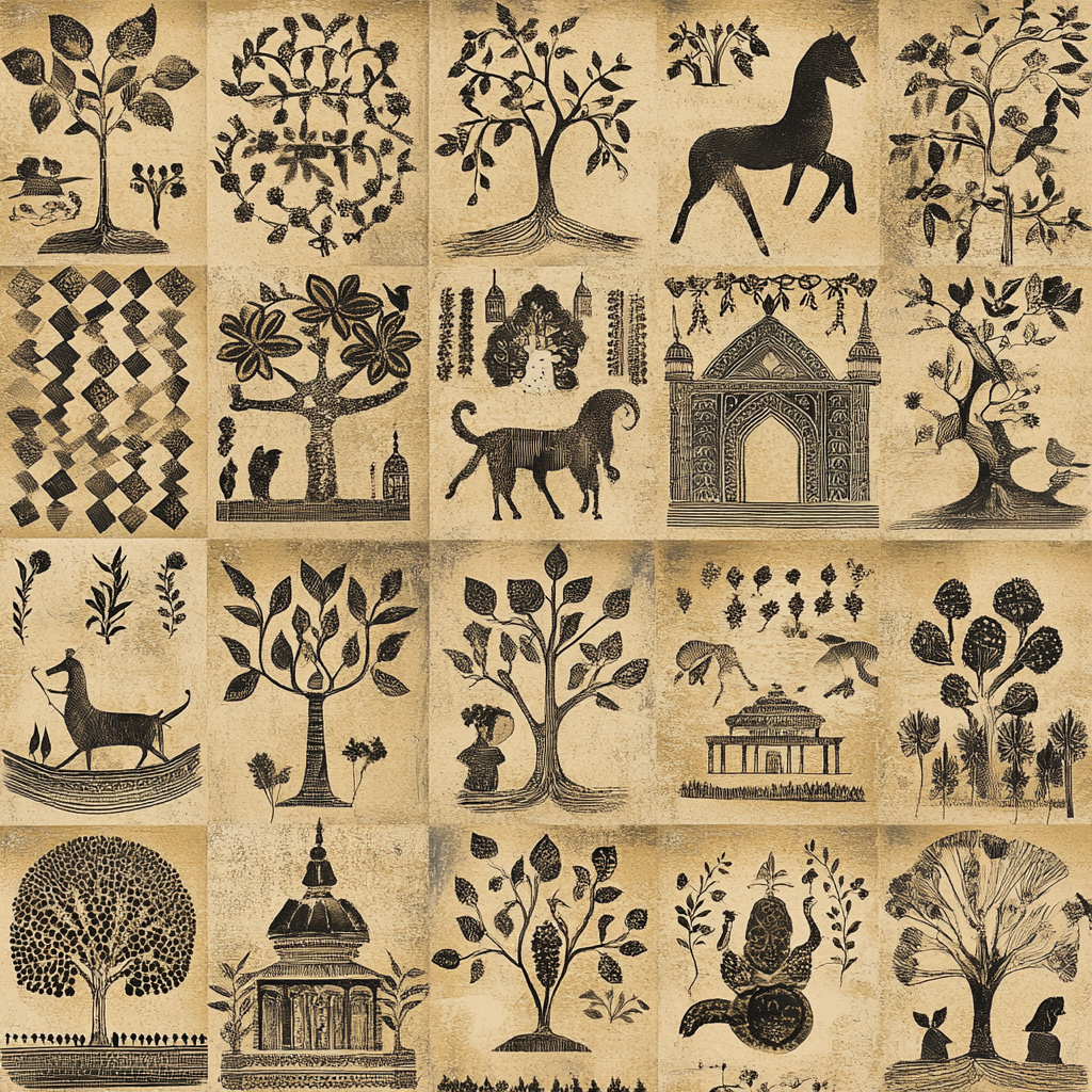 Vintage Indian Tapestry Wallpaper