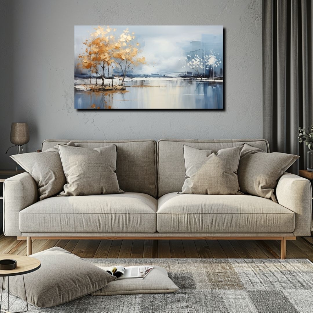 Serene Lake Canvas Painting