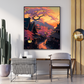 Japanese Town Framed Canvas Painting