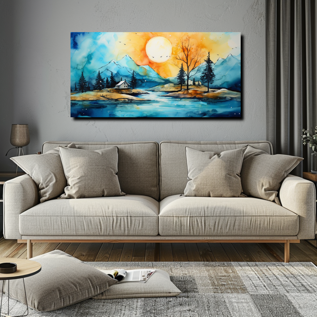 Mountain Heaven Canvas Painting