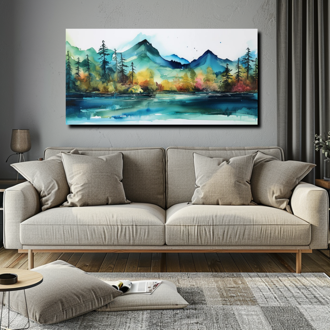 Mountain Mirage Canvas Painting