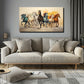 7 running horses 001 Canvas Painting