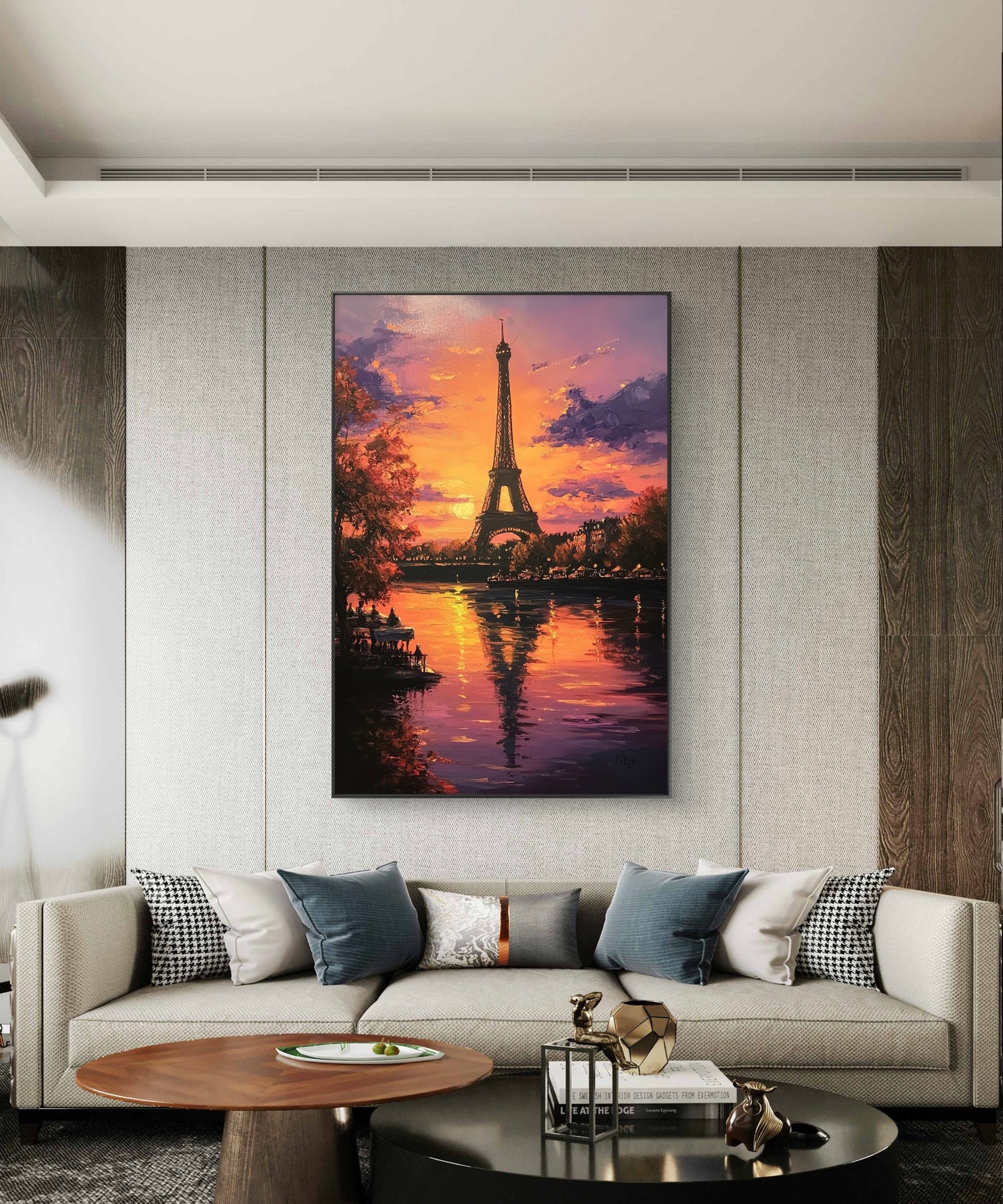 Effiel Tower at Sunset Canvas Painting