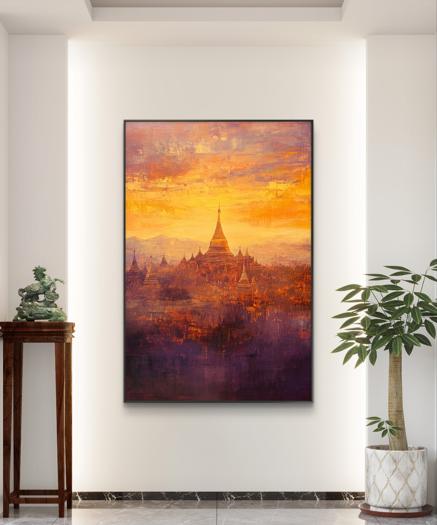 Mystical Bagan Sunrise [Myanmar]Canva painting 002