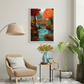 Peaceful Fishing Framed Canvas Painting
