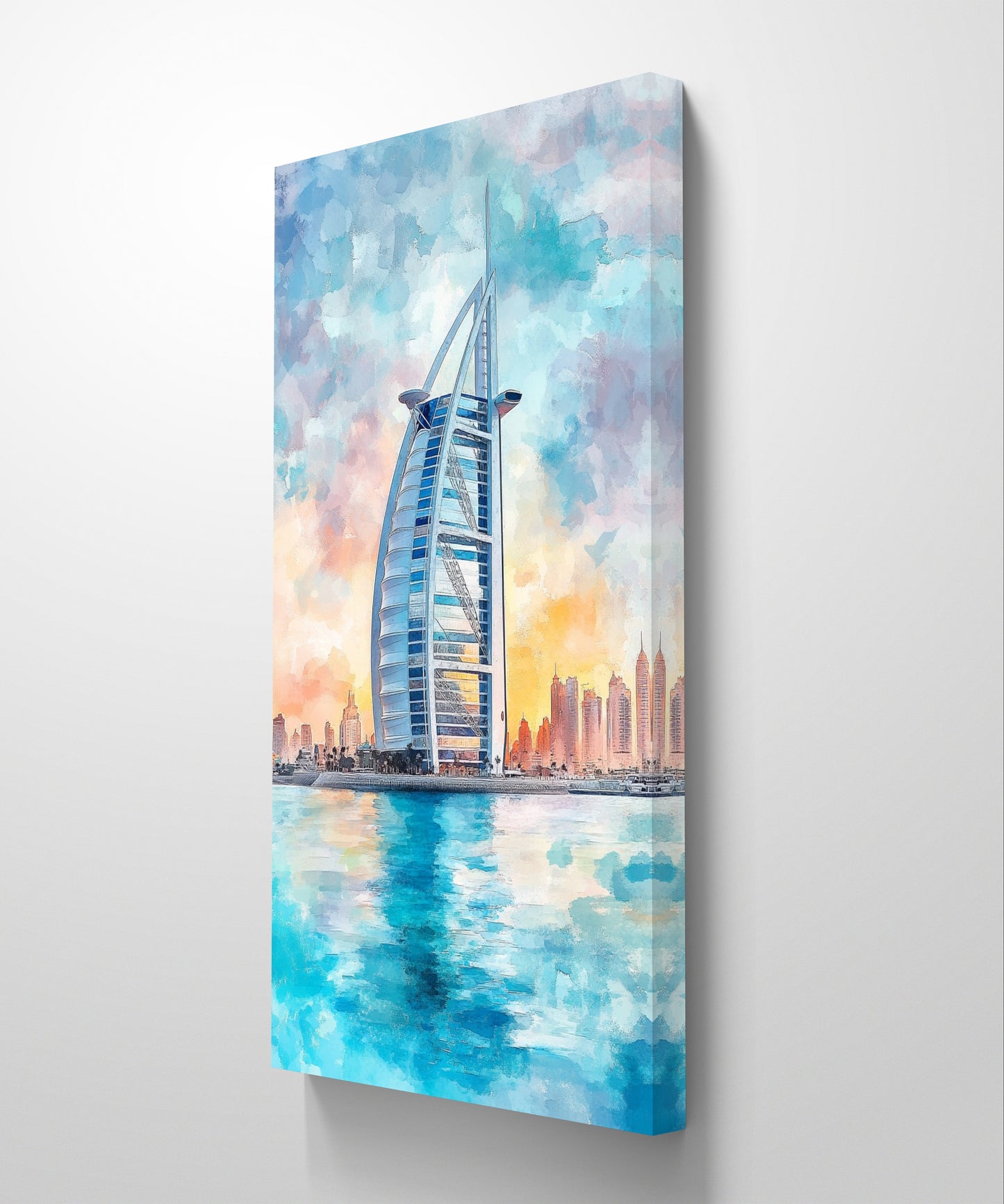 Burj Al Arab on Water Canvas Painting