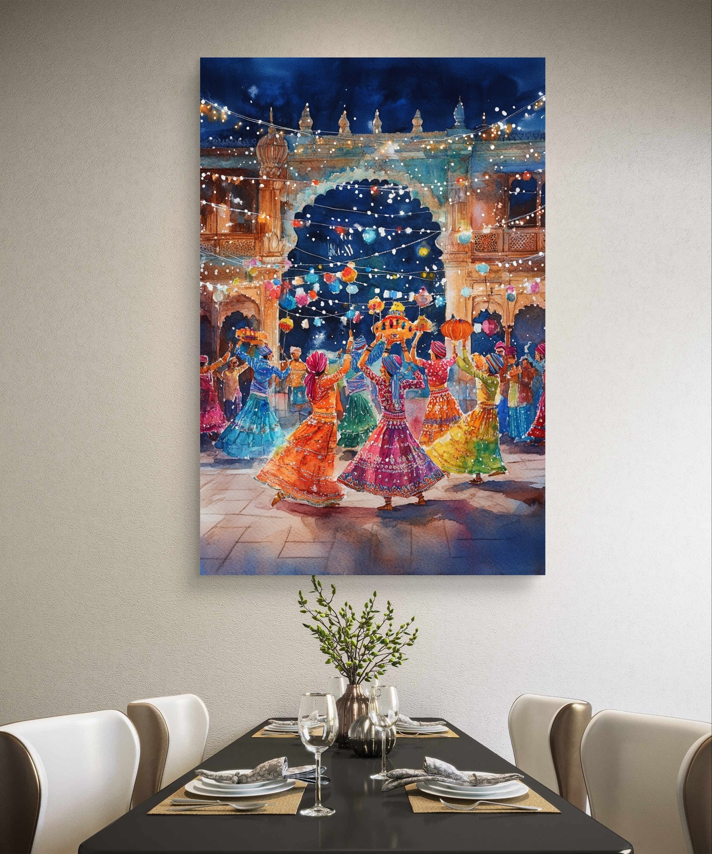 Rhythms of Royalty - Udaipur Canvas Painting