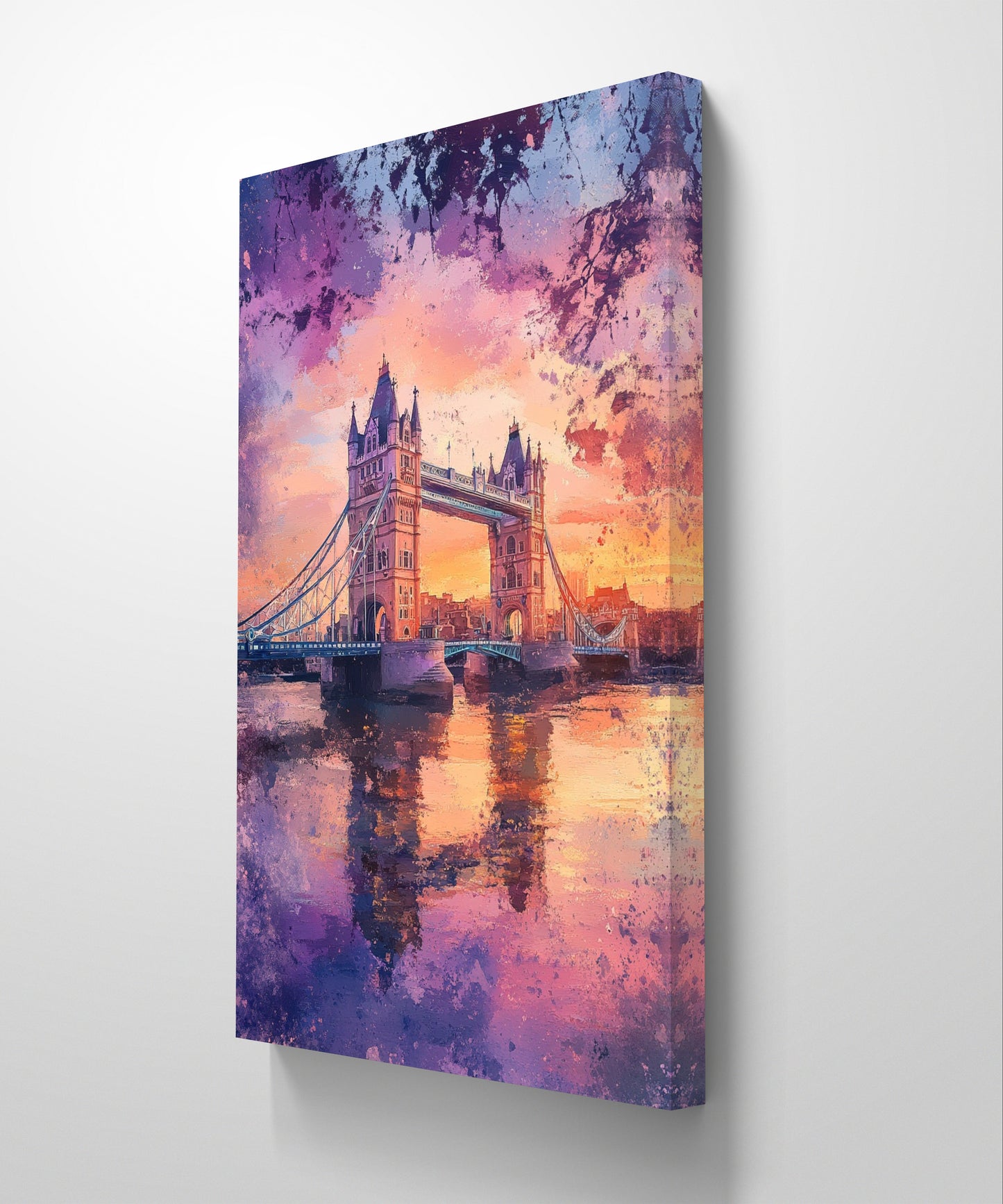 Tower Bridge with a Twilight Glow Canvas Painting