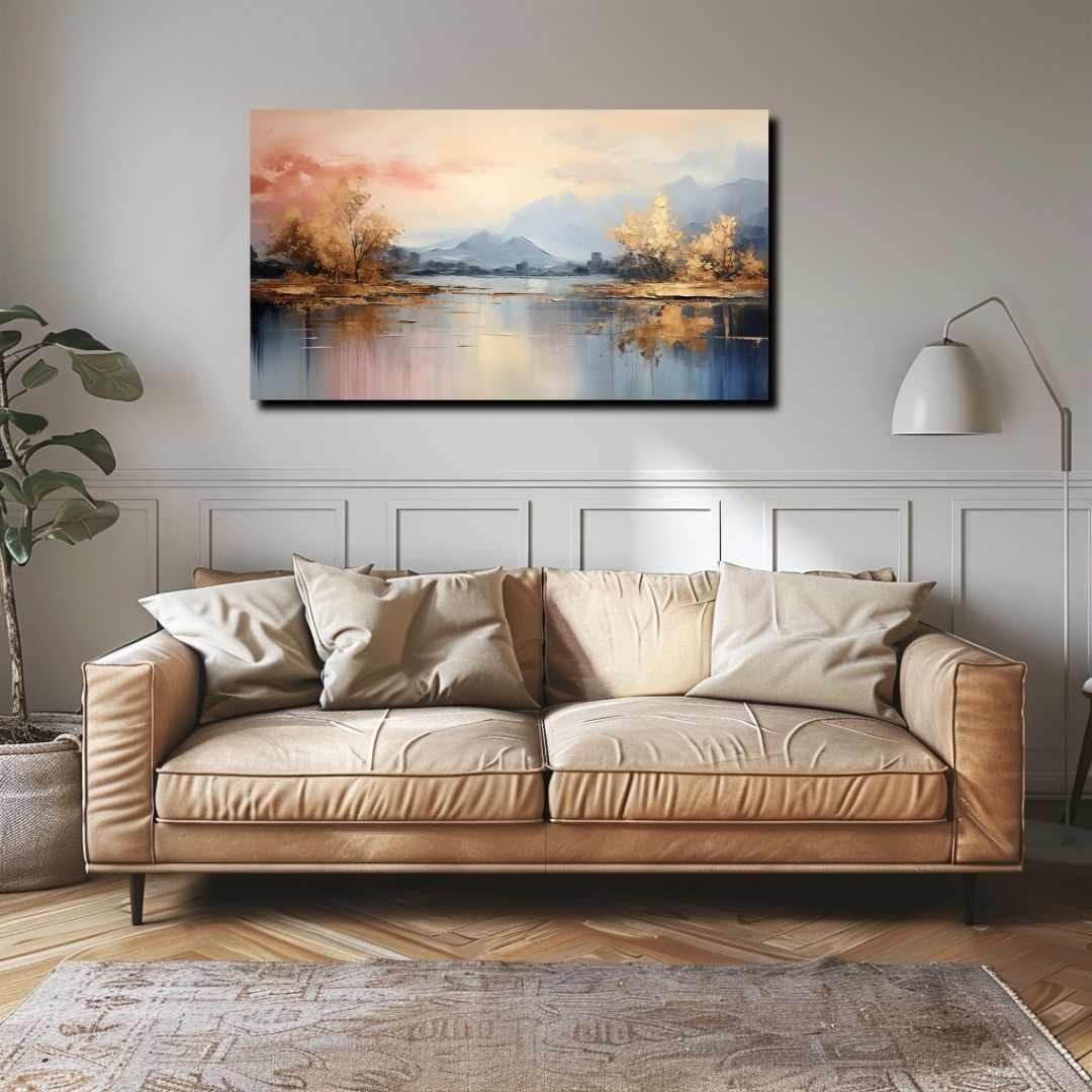 Serene Lake - 002 Canvas Painting