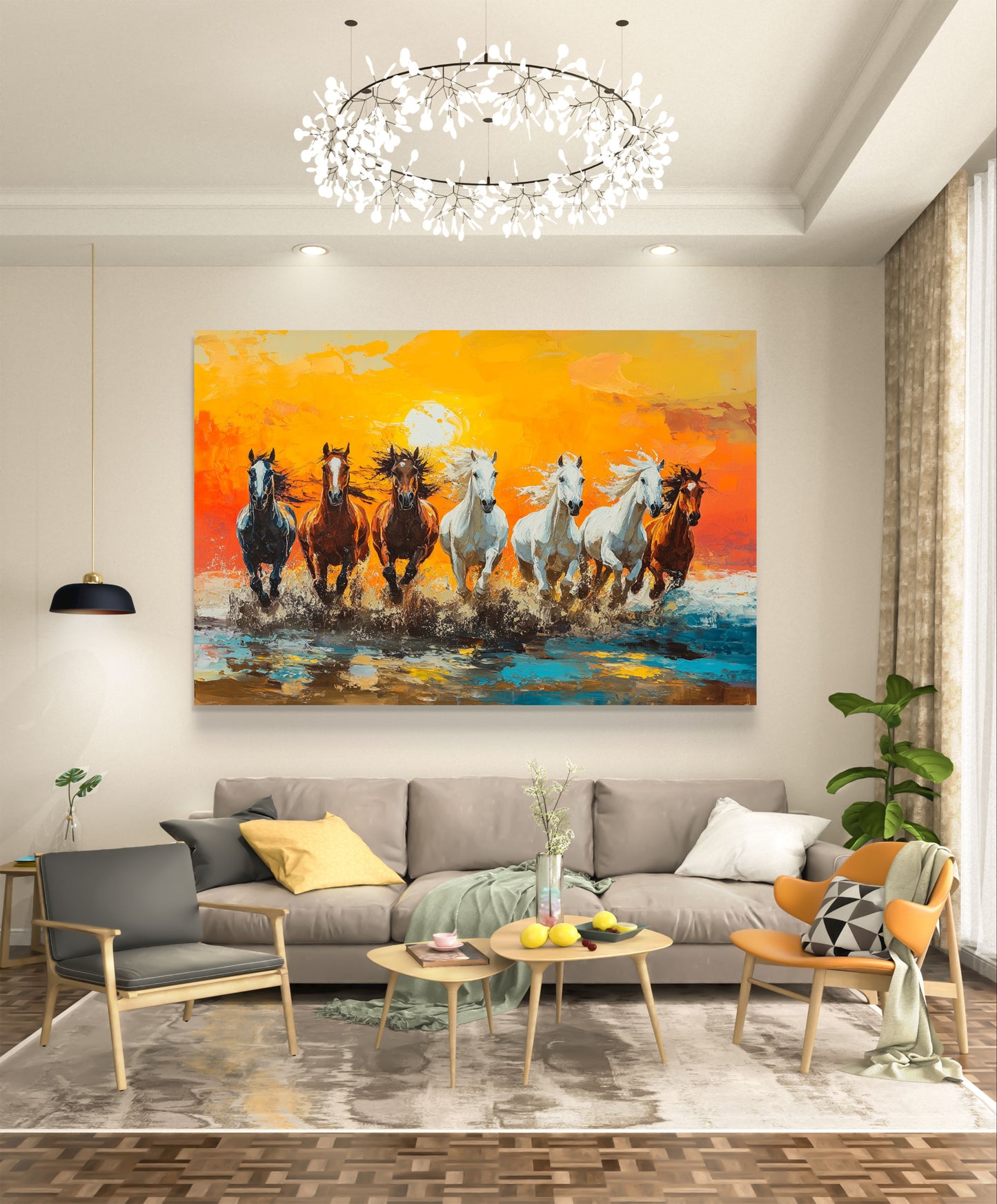 7 Running Horses 016 Canvas painting