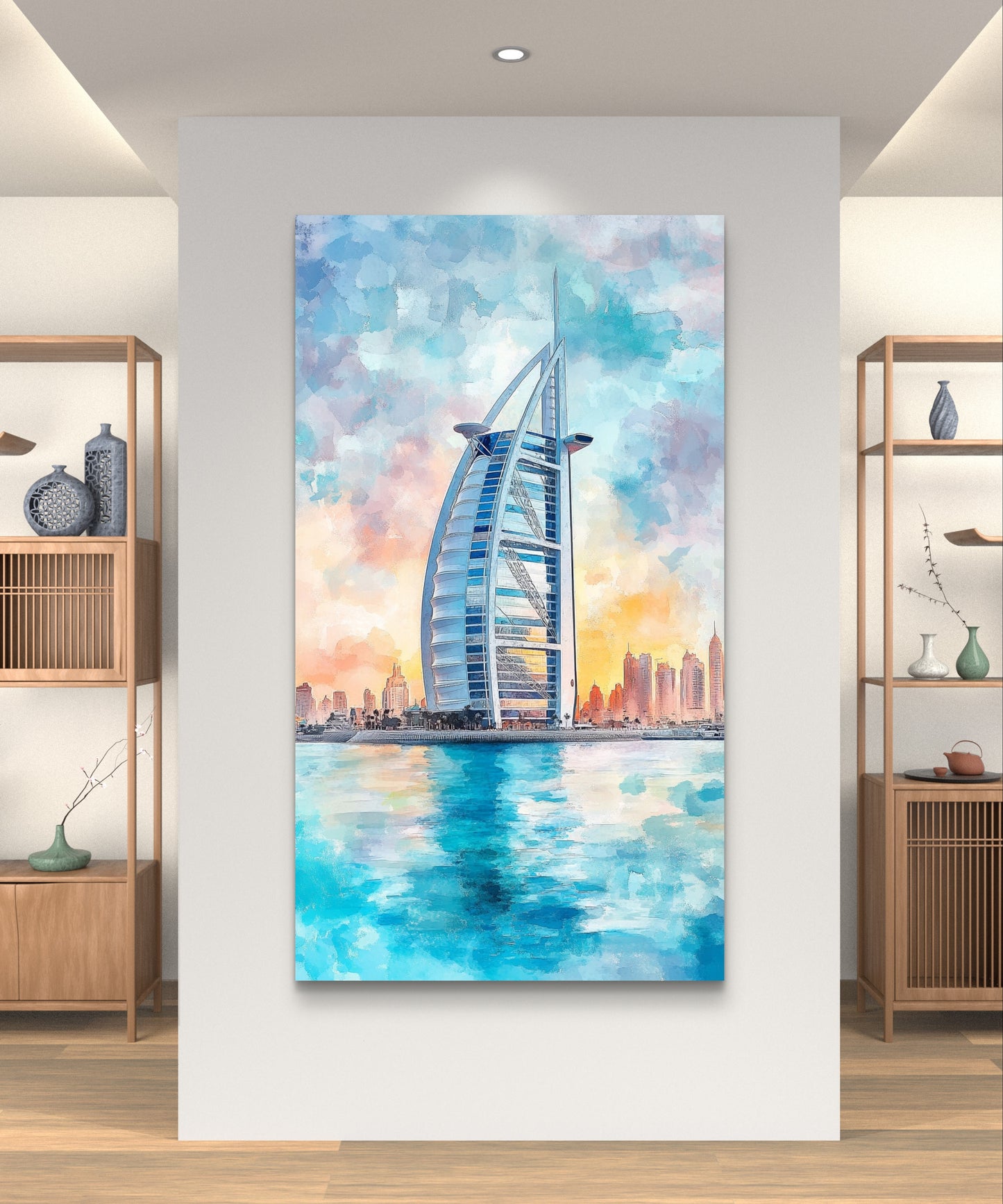 Burj Al Arab on Water Canvas Painting