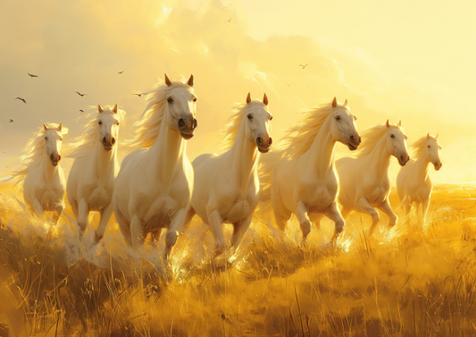 7 Running Horses 011 Canvas Painting
