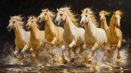 7 Running Horses 013 Canvas Painting