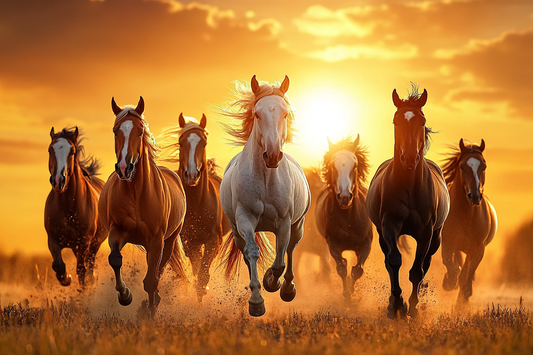 7 Running Horses 015 Canvas painting