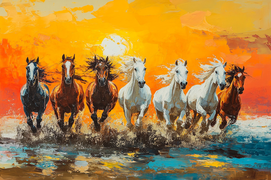 7 Running Horses 016 Canvas painting