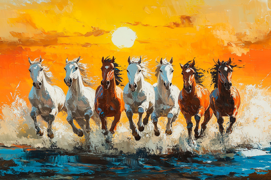 7 Running Horses 018 Canvas painting