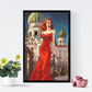 Fashion Red Lady Canvas Painting