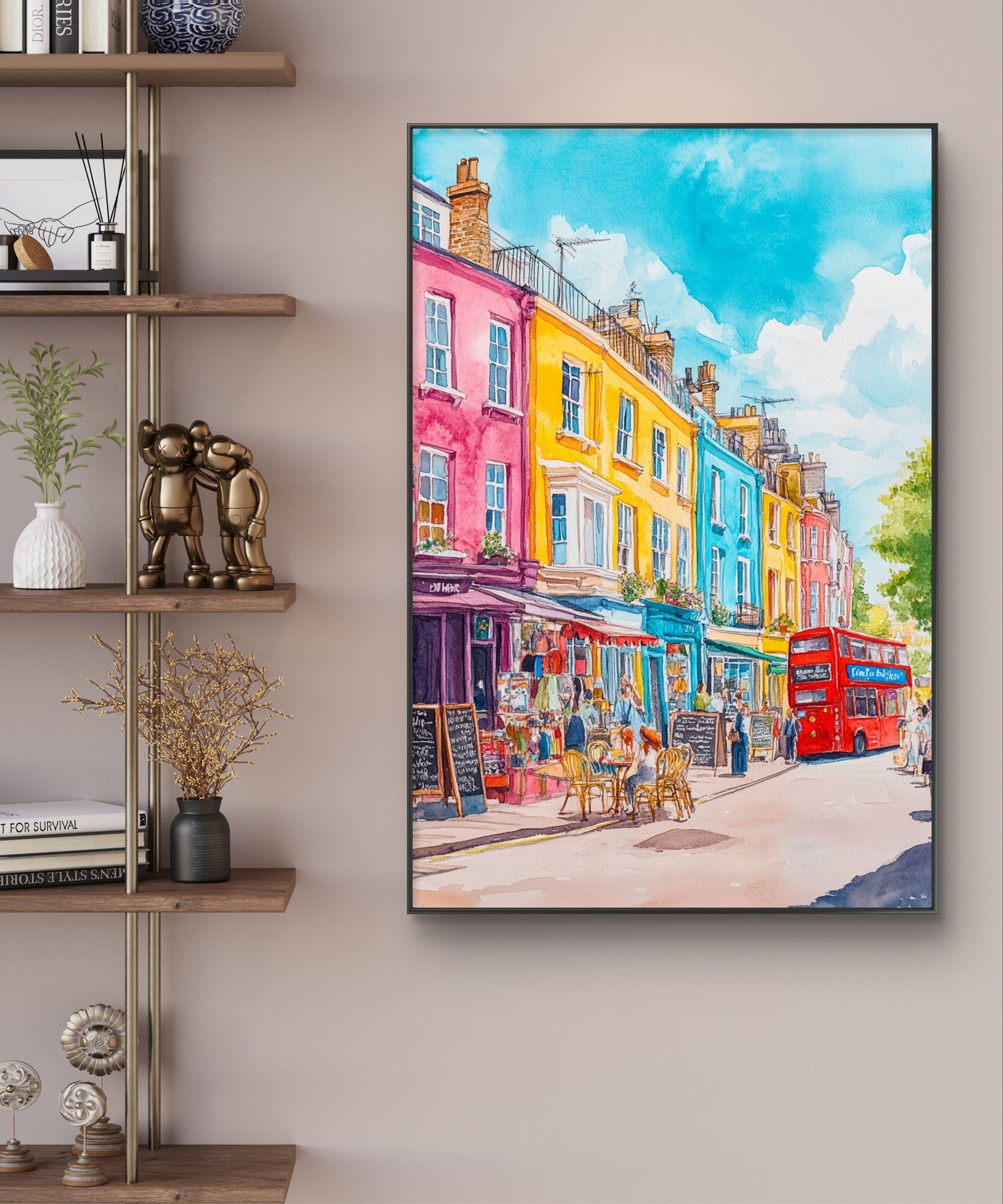 Notting Hill Scene Canvas Painting