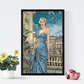 Fashion Blue Lady Canvas Painting