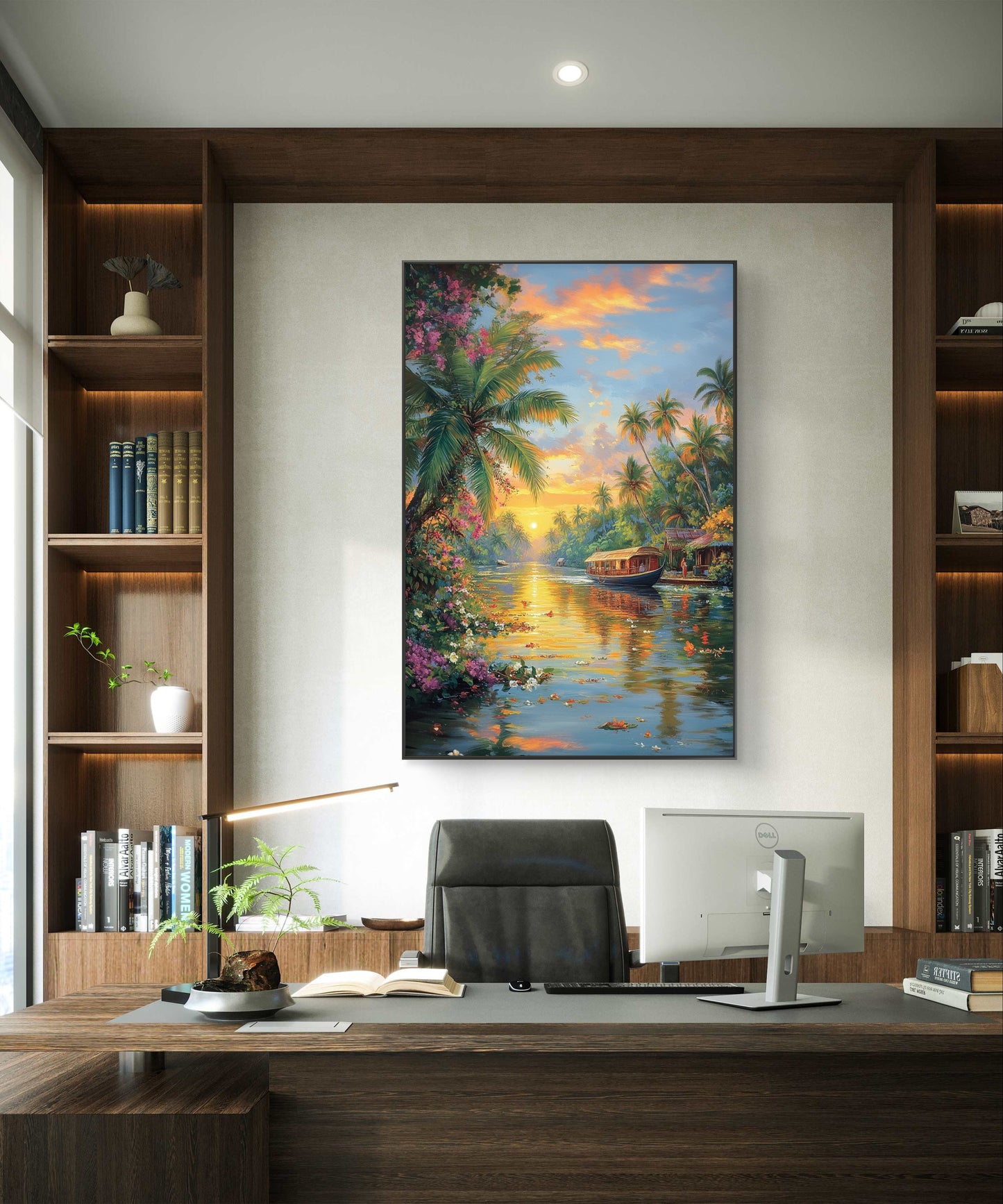 Kerala's Backwater Canvas Painting