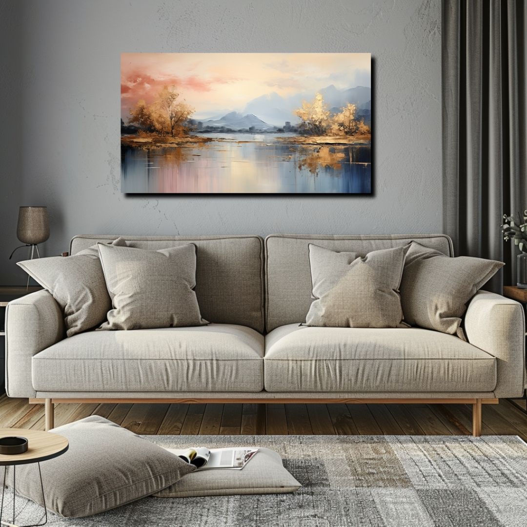 Serene Lake - 002 Canvas Painting