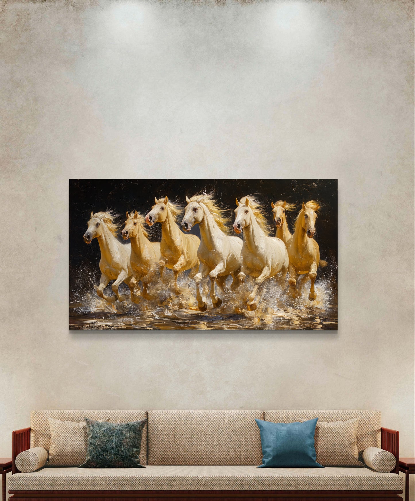 7 Running Horses 013 Canvas Painting