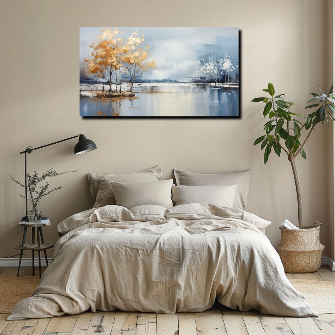 Serene Lake Canvas Painting