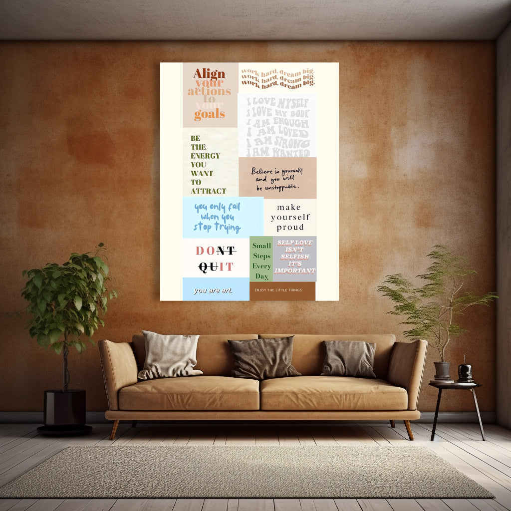 Affirmations-002 Canvas Painting