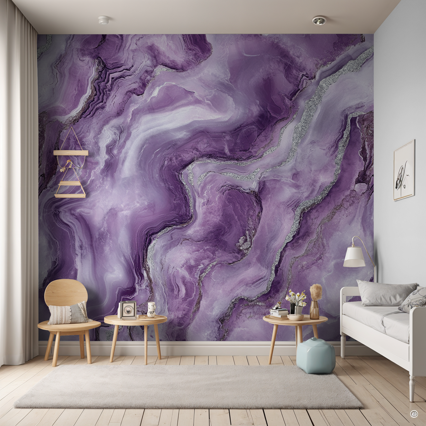 Amethyst Crystal Marble Wallpaper