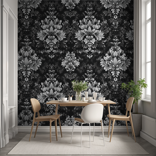 Baroque Floral Pattern  Wallpaper