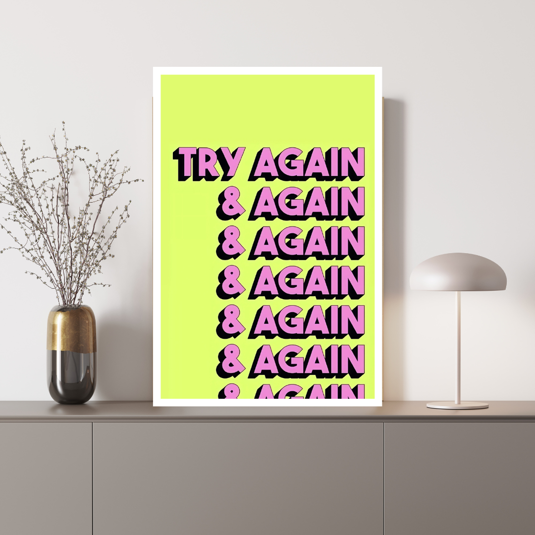 Try Again Canvas Painting