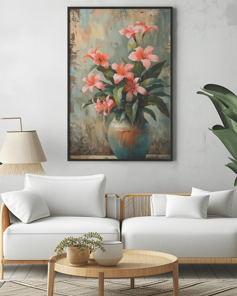 Blush Bouquet canvas painting showcasing a stunning floral design in soft blush tones. This elegant artwork adds a touch of charm and sophistication to any room, perfect for enhancing living rooms, bedrooms, or any space needing a refined floral accent.