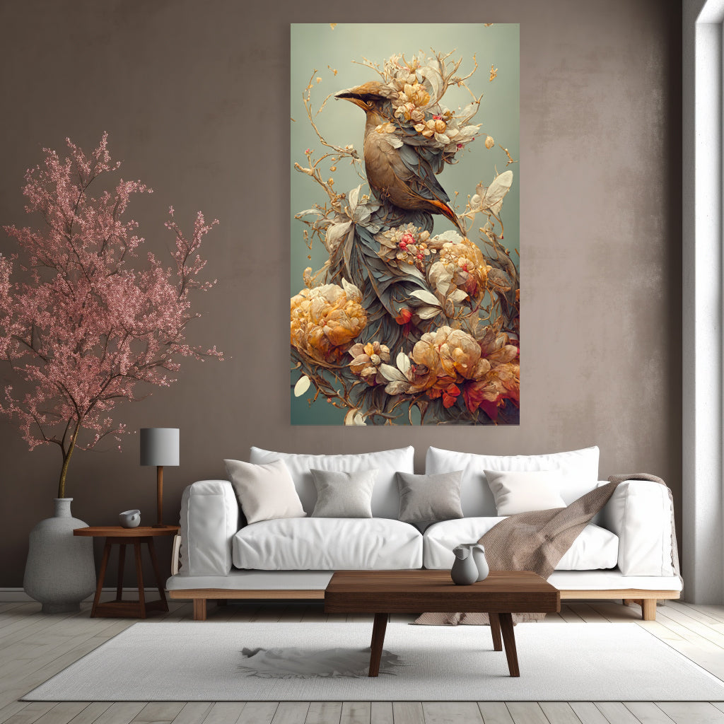 Bohemian Bird canvas painting featuring a stylish bird design with bohemian elements. This artwork adds a unique and artistic touch to any room, ideal for enhancing living rooms, bedrooms, or creative spaces with charm and sophistication.