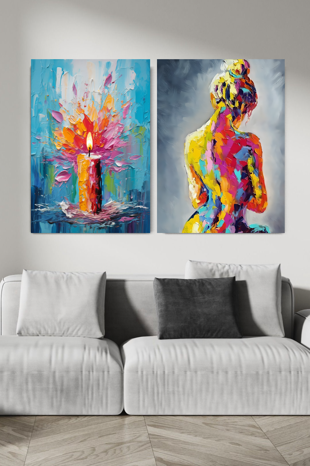 Colourful Burst Canvas Painting