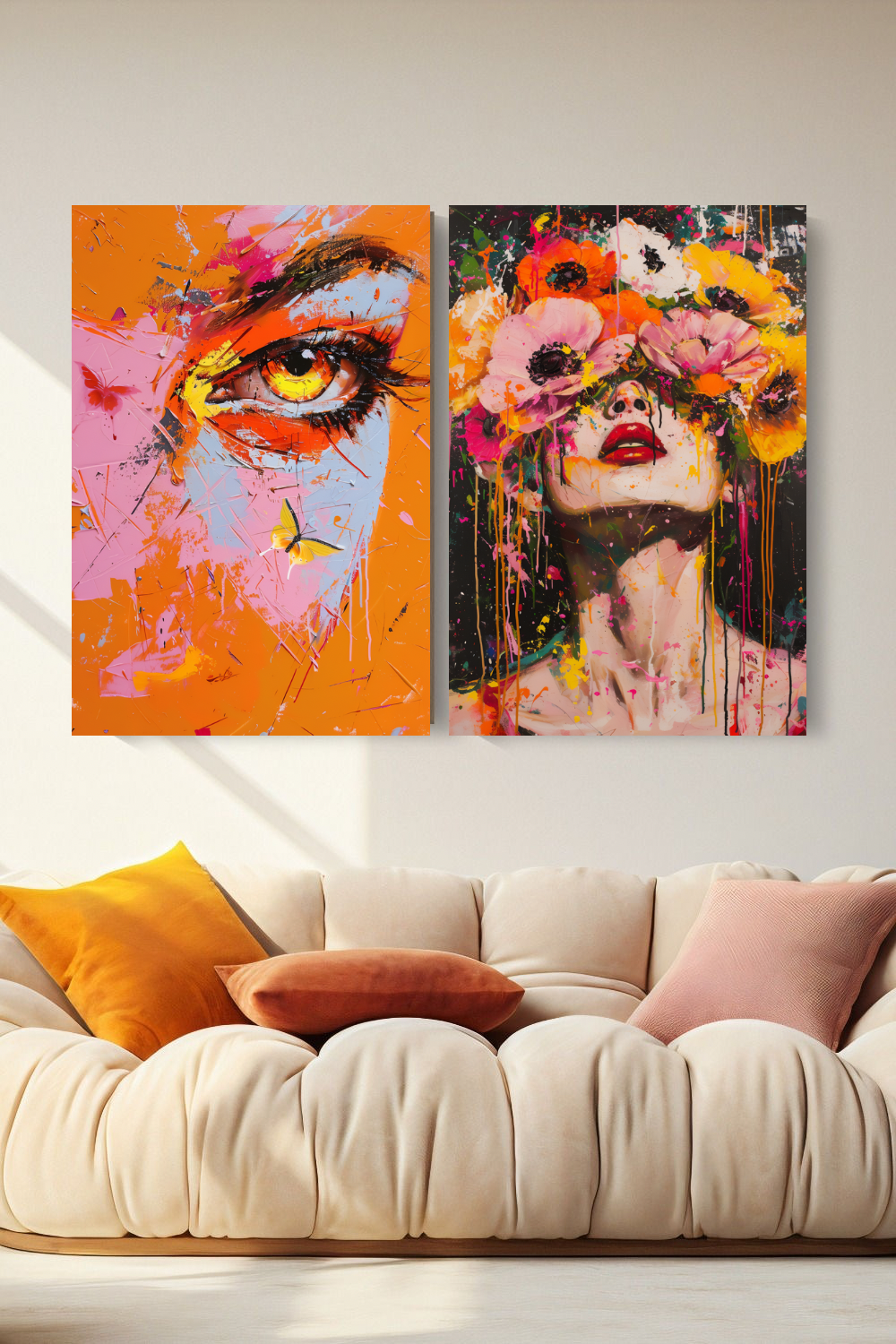 Colourful Gaze Canvas Painting