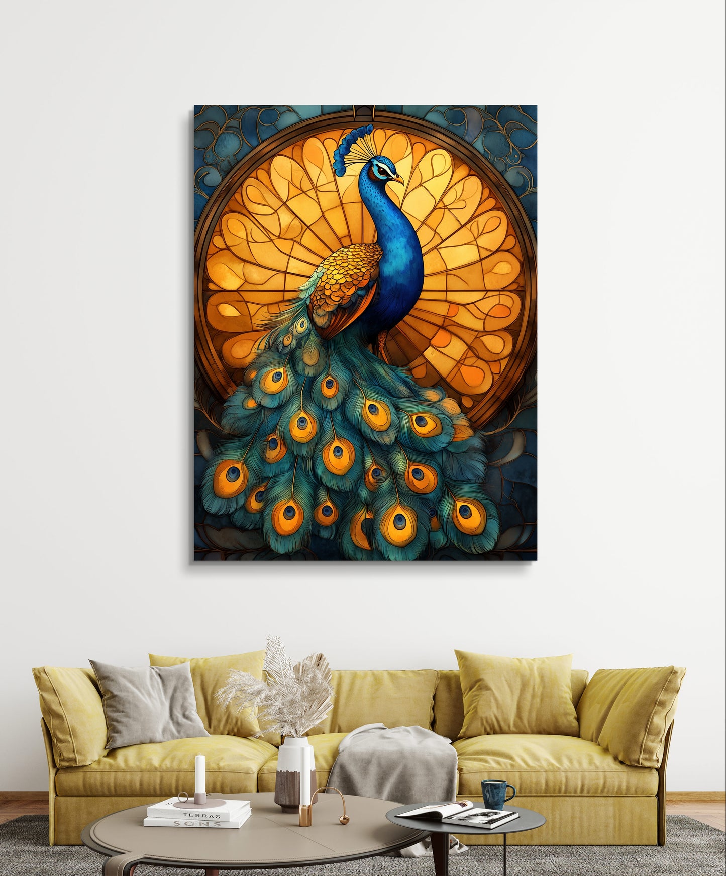 Majestic Peacock 001 Canvas Painting