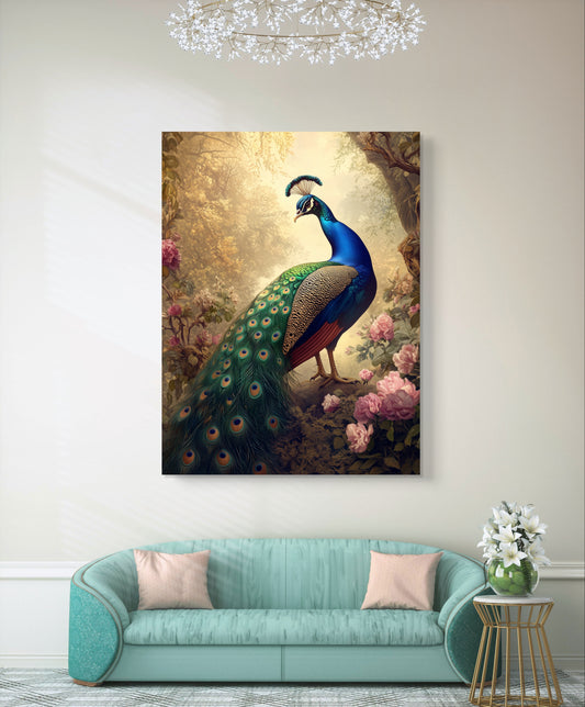 Majestic Peacock 006 Canvas Painting