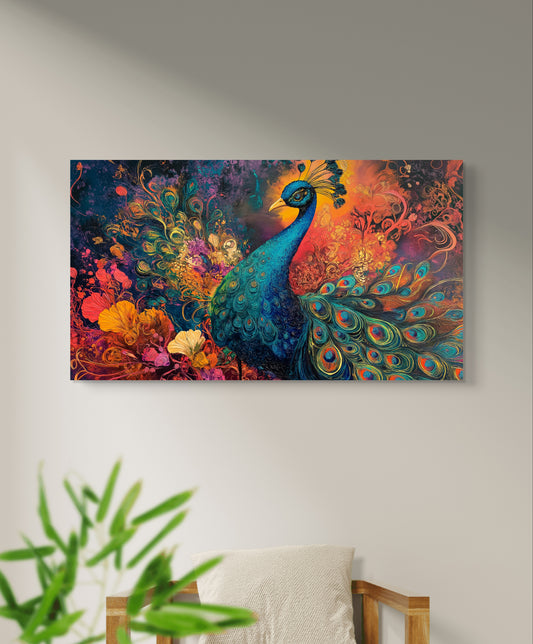 Majestic Peacock 005 Canvas Painting