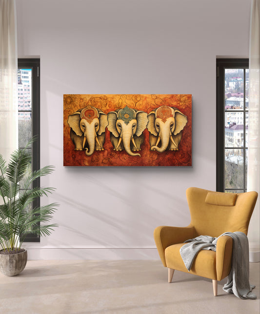 Mystic Elephant 012 Canvas Painting