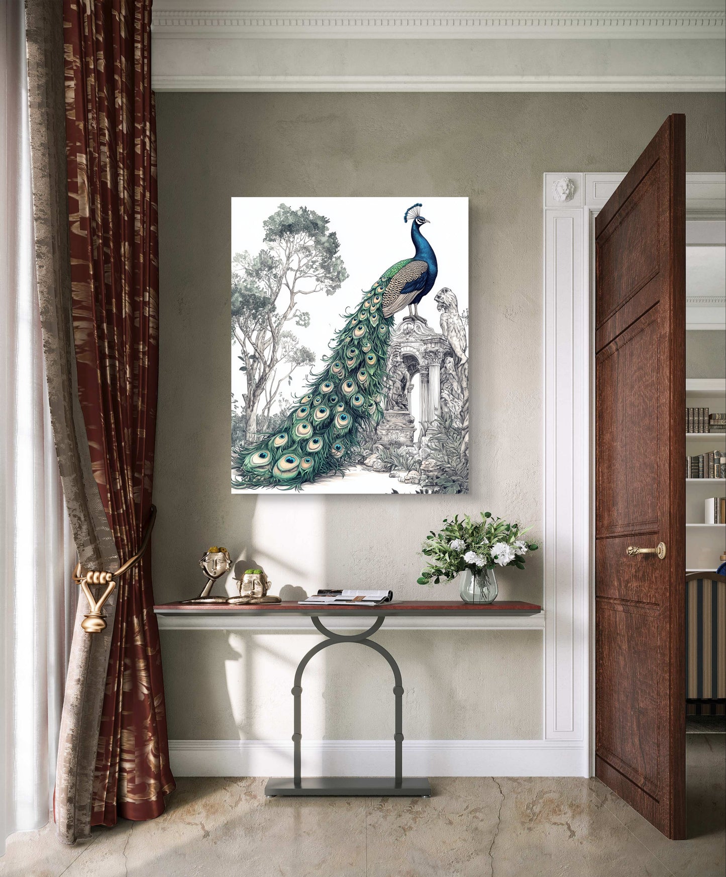 Majestic Peacock 010 Canvas Painting