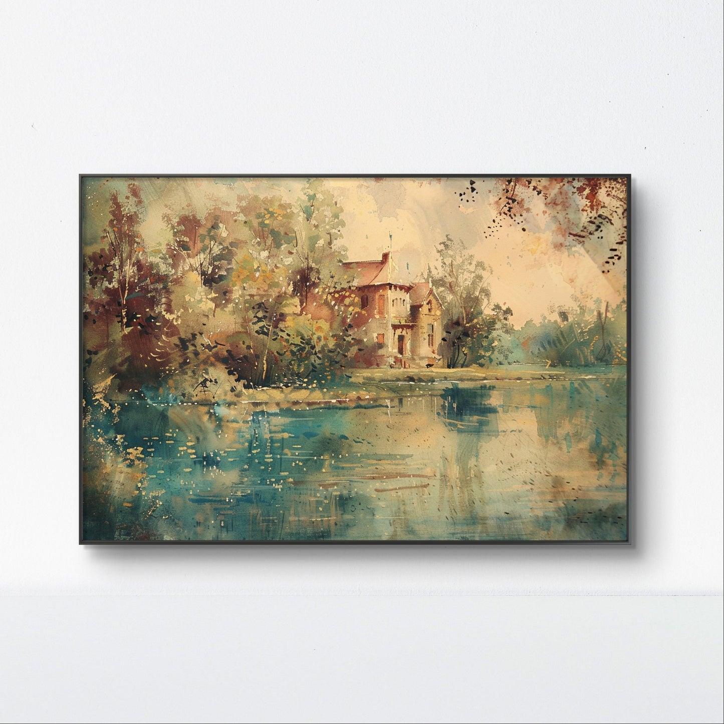 Lakeside Harmony Canvas Painting