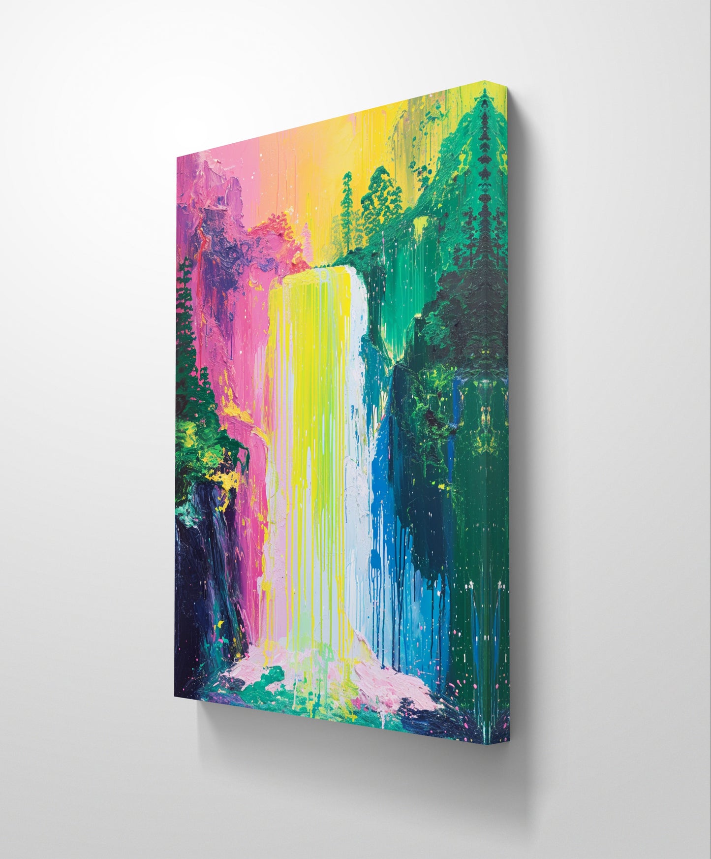 Tranquil Waterfall Canvas Painting