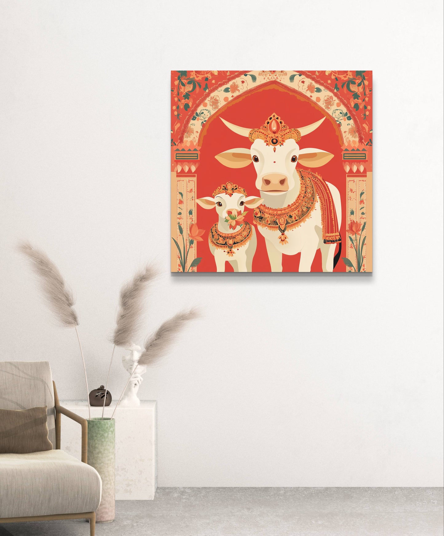 Serene Cow 001 Canvas Painting