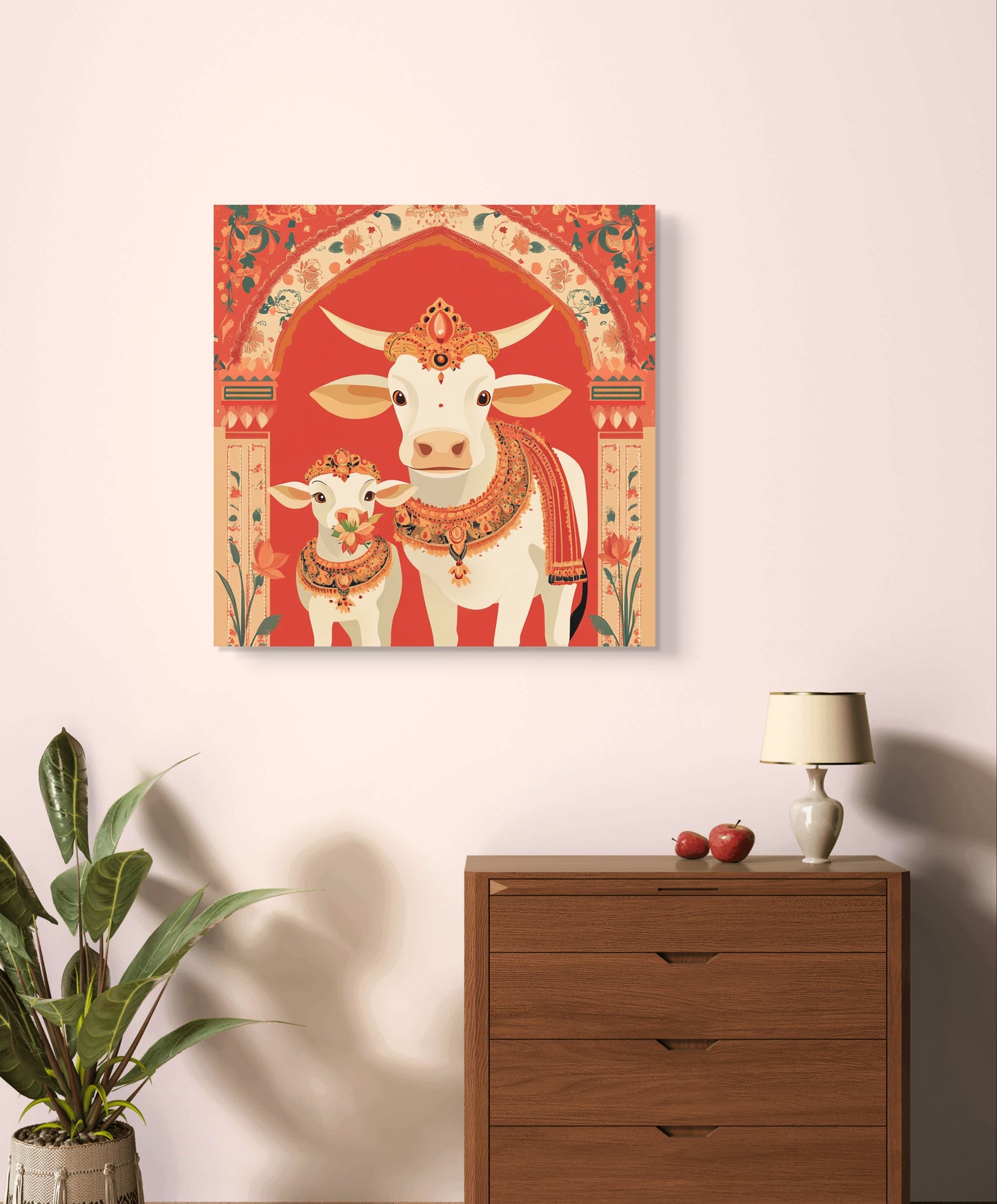 Serene Cow 001 Canvas Painting