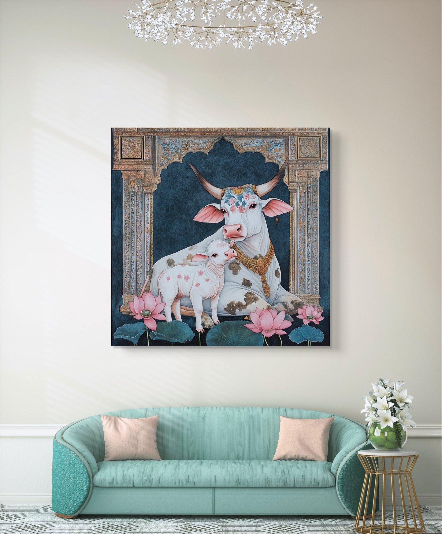 Serene Cow 002 Canvas Painting