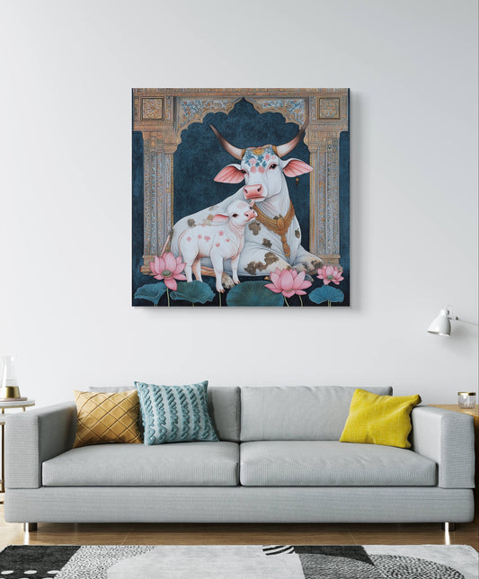 Serene Cow 002 Canvas Painting