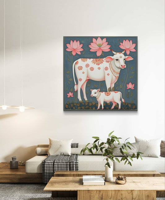 Serene Cow 004 Canvas Painting