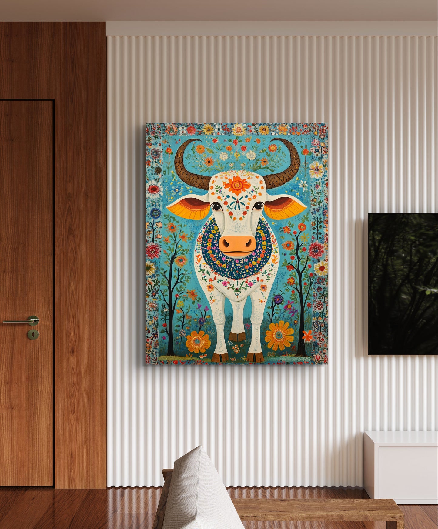 Serene Cow 005 Canvas Painting